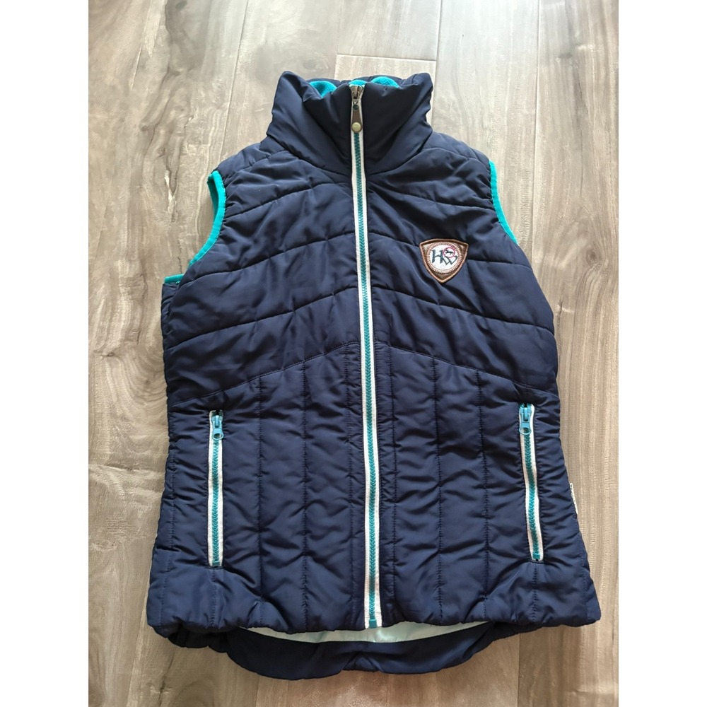Horseware Ireland Navy Quilted Gilet Vest X-Small XS UK 8‎ USA 4 Polyester Zip